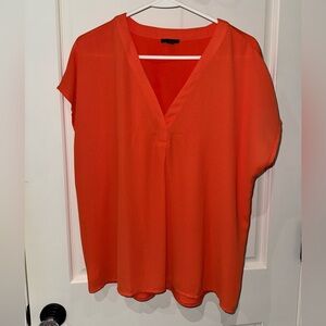 Ann Taylor Vibrant Orange Blouse